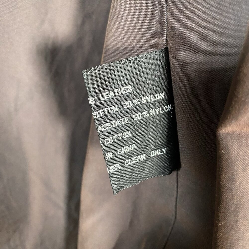 Vintage Black Lamb Leather Car Coat Mens M Couture by J Park Full Zip Button Up - Picture 16 of 16